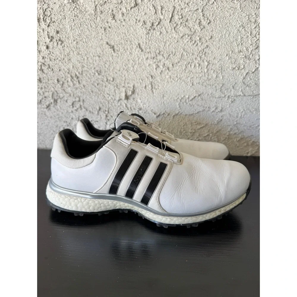 Adidas Tour360 XT-SL BOA Golf Shoes Mens 9‎ White Black Spikeless F34188